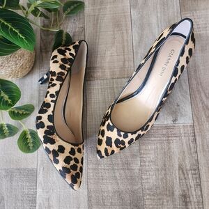 Gianni Bini Teresa Leopard Print Calf Hair Heels Size 6.5